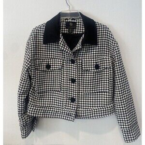 House of Harlow 1960 Black and White Houndstooth Jacket